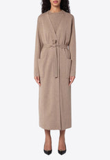 Max Mara Gestro Wool-Blend Belted Cardigan Beige GESTROWO/P_MAXM-007