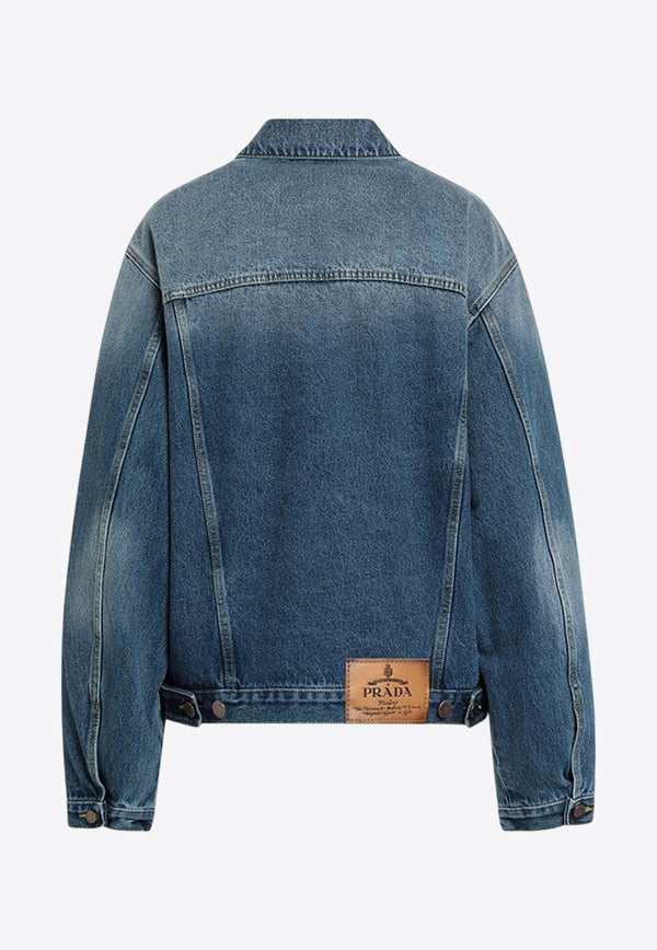 Prada Washed Denim Jacket Blue GFB317OOO16PK/Q_PRADA-F0V3N