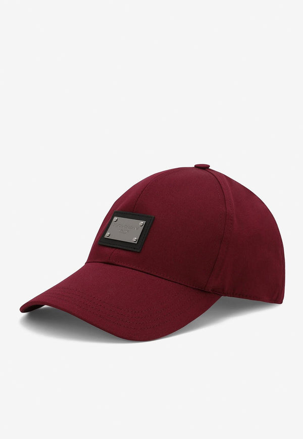 Dolce 
Gabbana Logo Baseball Cap GH590A GF421 R0108 Bordeaux