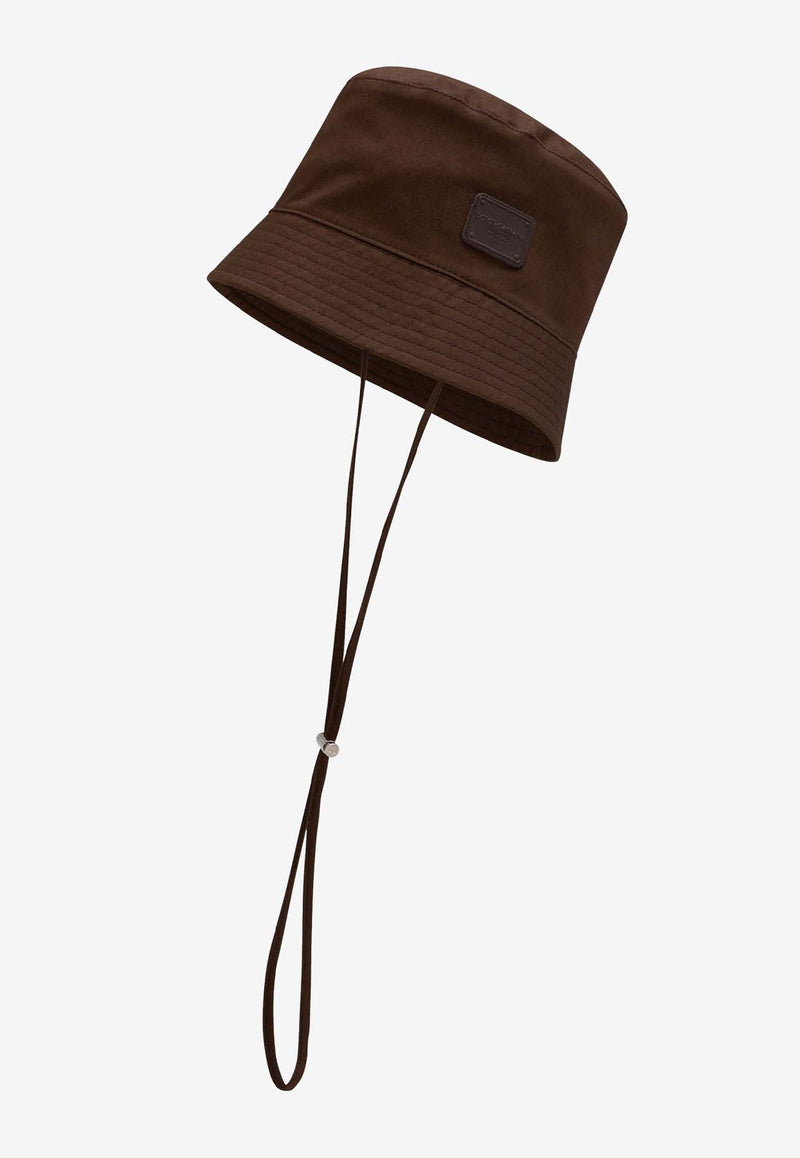 Dolce 
Gabbana Logo Bucket Hat GH878A FUEFE M0696 Brown