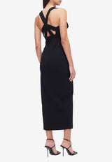 Rachel Gilbert Alaric Sleeveless Midi Dress Black