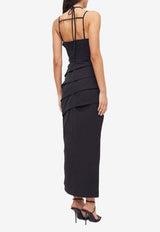 Rachel Gilbert Prescott Sleeveless Midi Dress Black