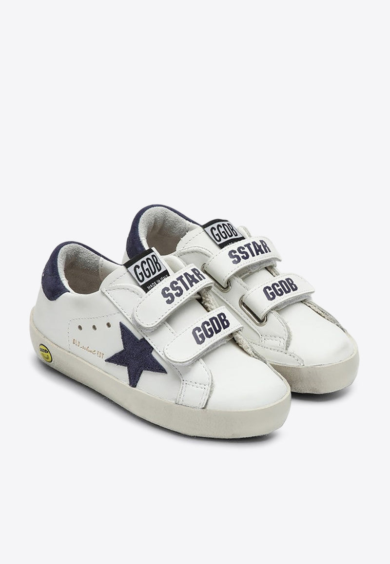 Golden Goose DB Kids Girls Old School Low-Top Sneakers with Suede Star White GJF00111F000418/P_GOLDE-10304