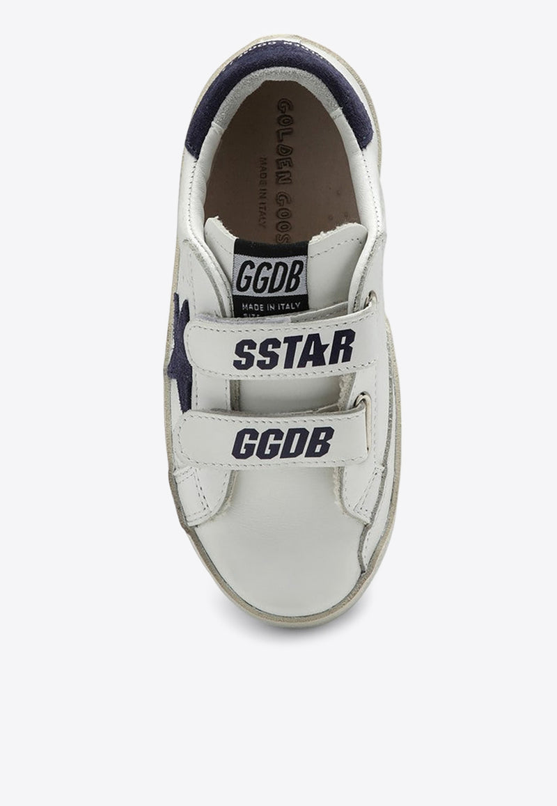 Golden Goose DB Kids Girls Old School Low-Top Sneakers with Suede Star White GJF00111F000418/P_GOLDE-10304