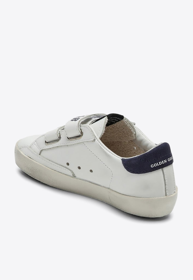 Golden Goose DB Kids Girls Old School Low-Top Sneakers with Suede Star White GJF00111F000418/P_GOLDE-10304