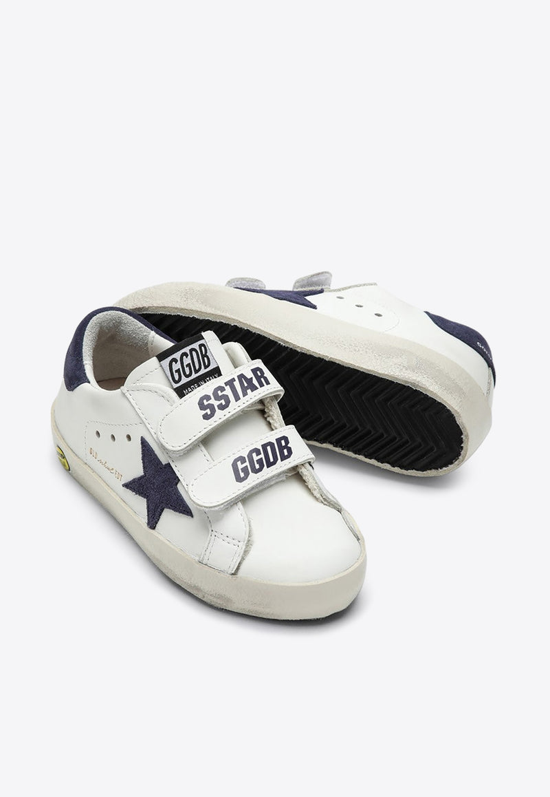 Golden Goose DB Kids Girls Old School Low-Top Sneakers with Suede Star White GJF00111F000418/P_GOLDE-10304