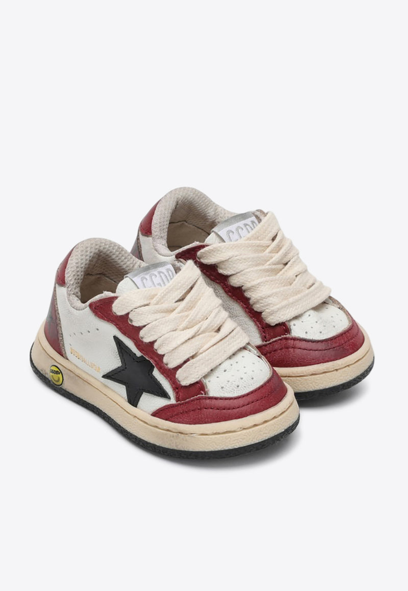 Golden Goose DB Kids Babies Ball Star Leather Low-Top Sneakers Red GJF00439F006792/Q_GOLDE-10435