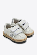 Golden Goose DB Kids Girls Ball Star Sneakers with Glittered Star Patch White GJF00501F004826/P_GOLDE-80185