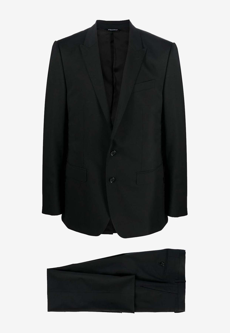 Dolce 
Gabbana Single-Breasted Wool Suit Black GK0RMT GF874 N0000