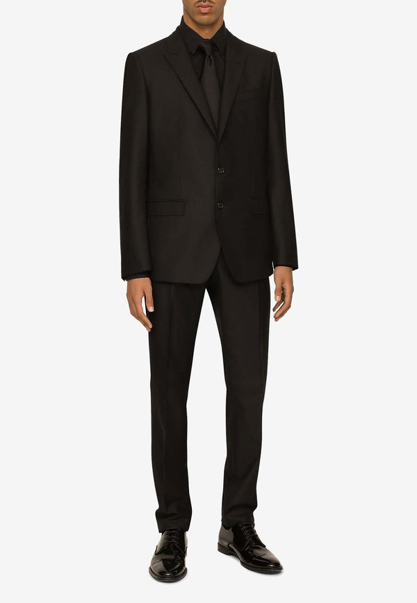 Dolce 
Gabbana Single-Breasted Wool Blend Suit Black GK0RMT GG059 N0000