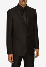 Dolce 
Gabbana Single-Breasted Wool Blend Suit Black GK0RMT GG059 N0000