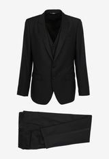 Dolce 
Gabbana Single-Breasted  Wool Blend Suit - Set of 3 Black GK2WMT FU2Z8 N0000