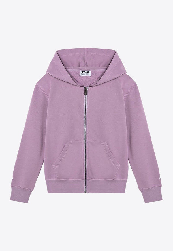 Golden Goose DB Kids Girls Essential Zip-Up Sweatshirt Lilac GKP01770P001727/P_GOLDE-82760