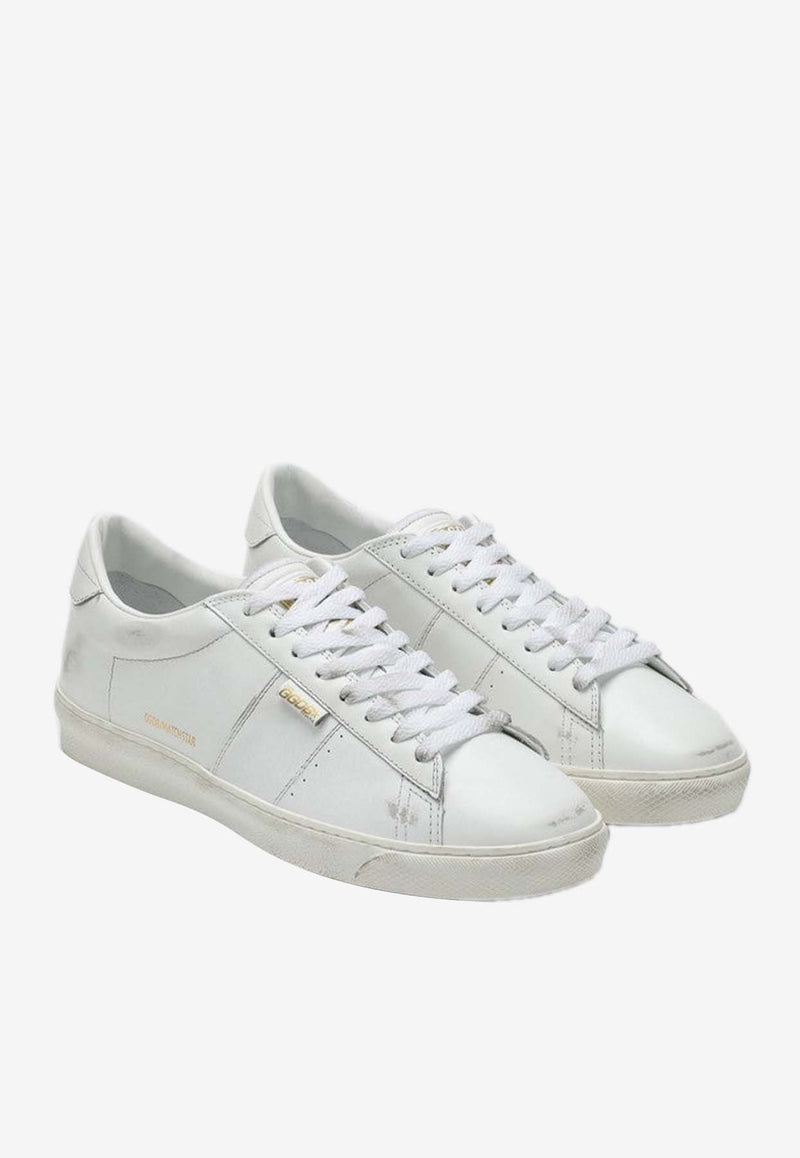 Golden Goose DB Matchstar Low-Top Leather Sneakers White GMF00796F006367/P_GOLDE-10100