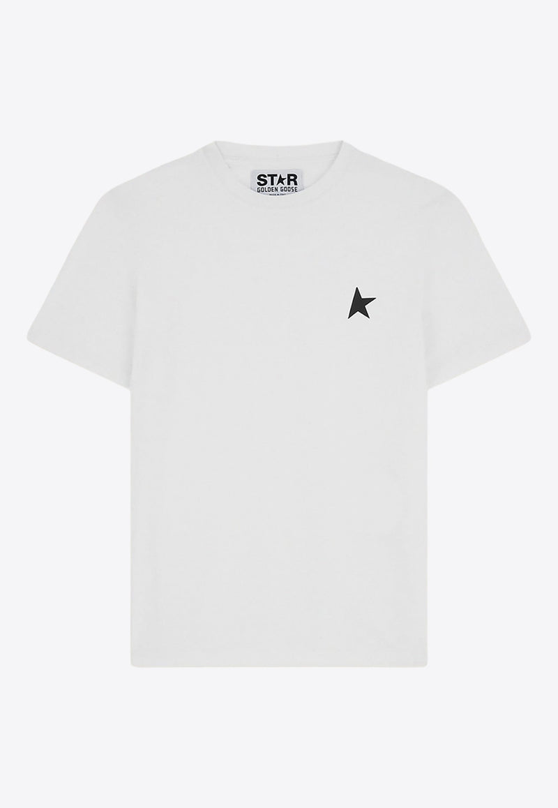 Golden Goose DB Star-Print Crewneck T-shirt GMP01220.P000593.10364WHITE