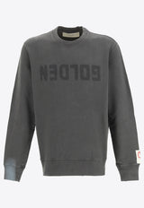 Golden Goose DB Perforated Logo Crewneck Sweatshirt Gray GMP01223_P000642_60318