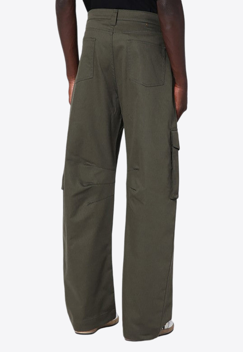 Golden Goose Wide-Leg Cargo Pants Green GMP01868P001558/P_GOLDE-35548