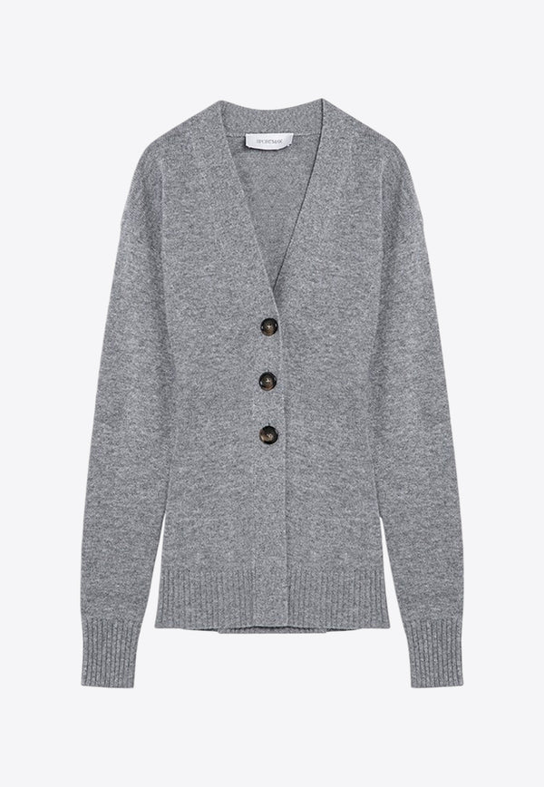 Sportmax Gondola Essential Wool and Cashmere Cardigan Gray GONDOLAWO/P_SPORM-004