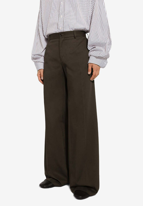 Dolce 
Gabbana Wide-Leg Tailored Pants Brown GP01PT FU60L M3927