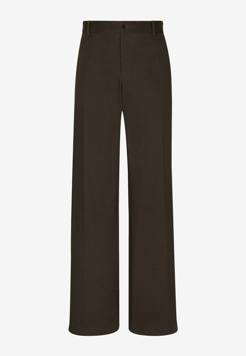 Dolce 
Gabbana Wide-Leg Tailored Pants Brown GP01PT FU60L M3927