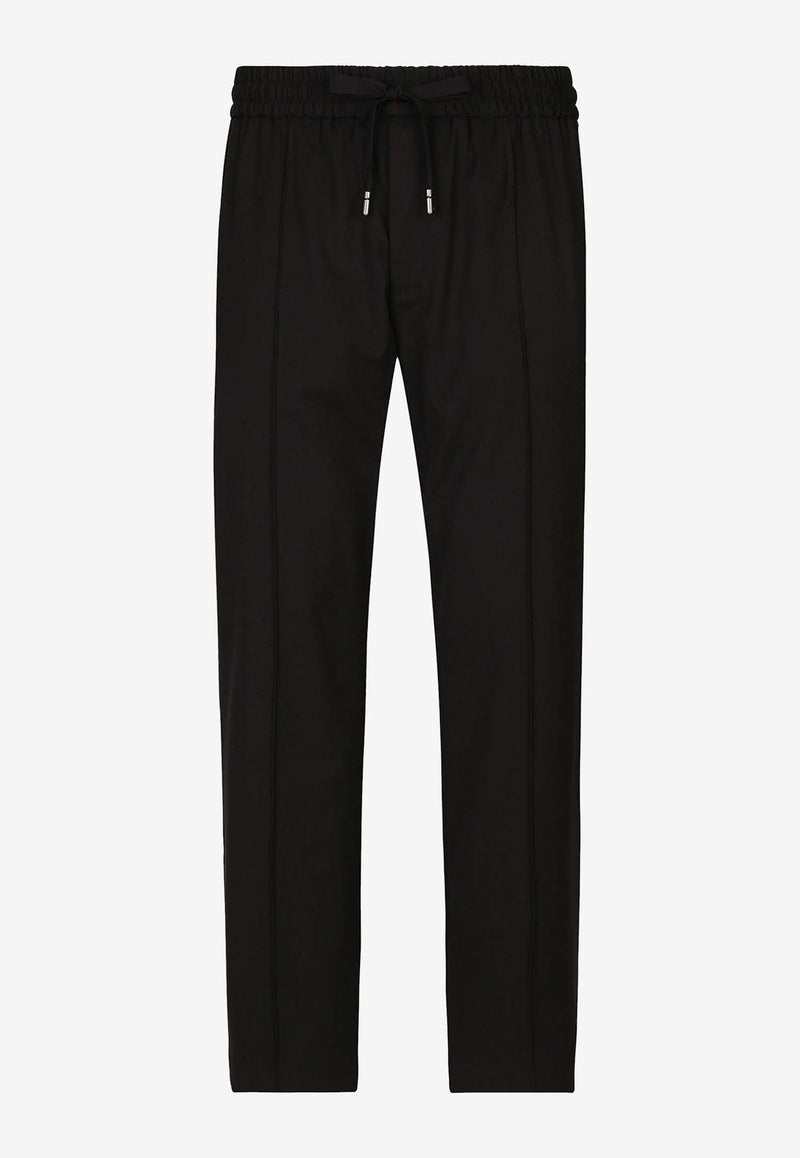 Dolce 
Gabbana Stretch Wool-Blend Track Pants Black GP01UT FURLB N0000