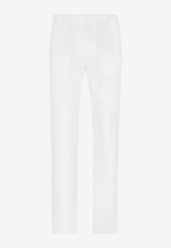 Dolce 
Gabbana Stretch Linen-Blend Pants White GP03JT FU9AQ W0800