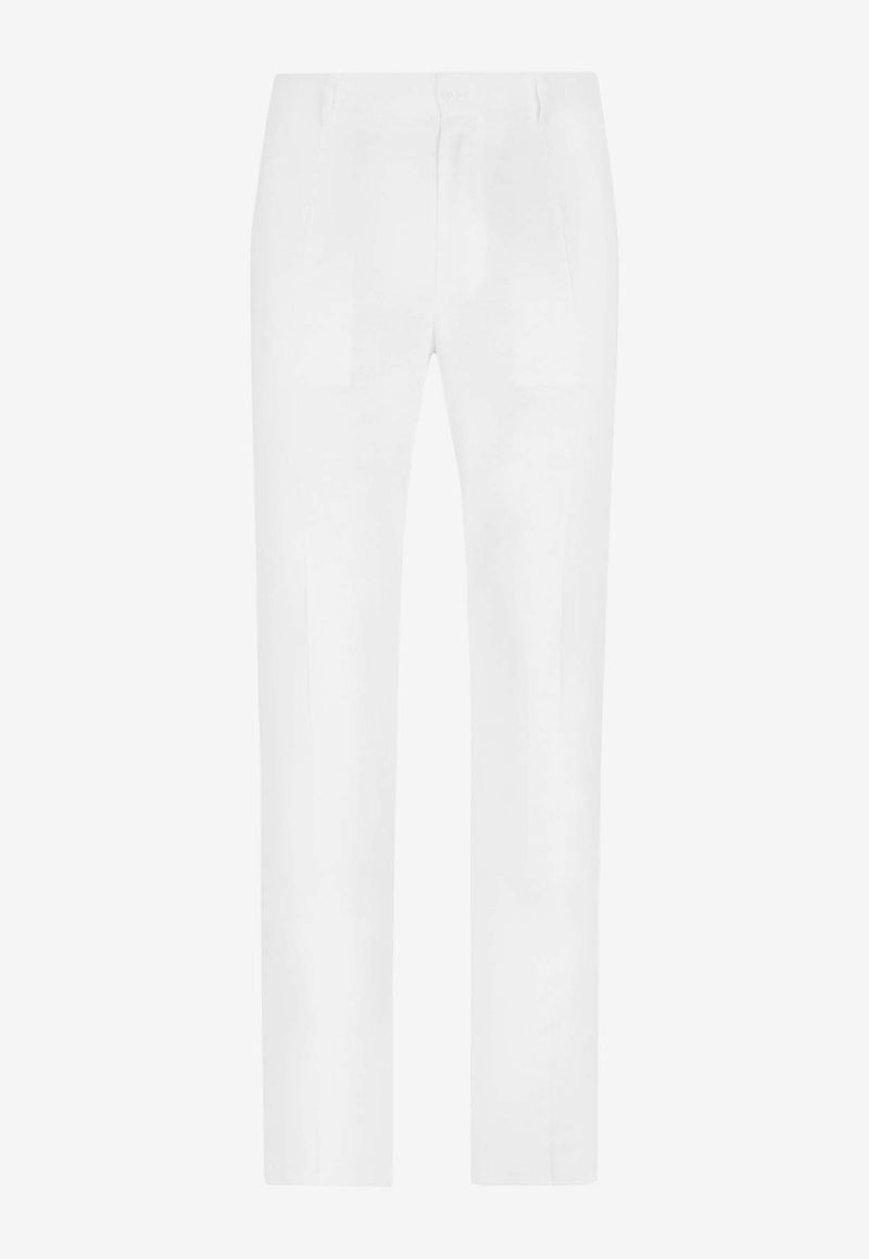 Dolce 
Gabbana Stretch Linen-Blend Pants White GP03JT FU9AQ W0800