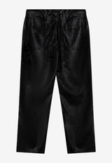 Champion X Angelo Baque Faux Leather Straight Pants Black GP204412CO/P_CHAMP-X001