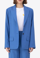 SJYP Layered Single-Breasted Blazer in Wool GRKW_BLBJ_BLUE