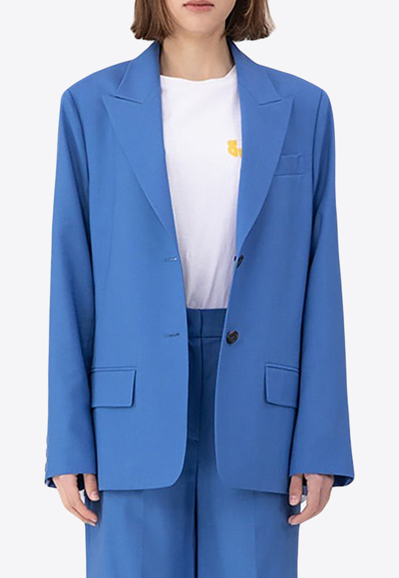 SJYP Layered Single-Breasted Blazer in Wool GRKW_BLBJ_BLUE