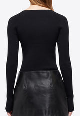 Jonathan Simkhai Giuliana Sweetheart-Neck Knit Top GRKW_GST_BLACK