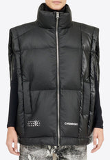 MM6 Maison Margiela Logo Oversized Puffer Vest GRKW_MBOPV_MAISON