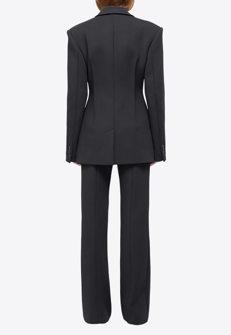 Jonathan Simkhai Mariposa Double-Breasted Blazer GRKW_MSB_BLACK