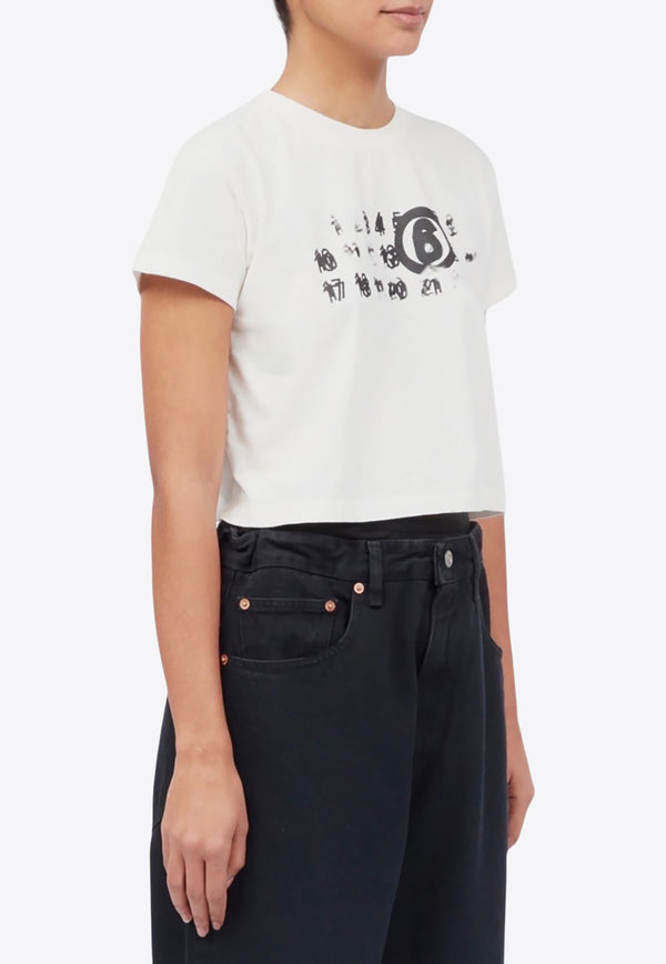 MM6 Maison Margiela Logo Cropped T-shirt GRKW_MWCLT_MAISON