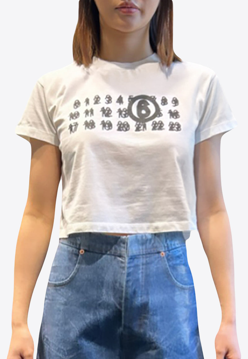 MM6 Maison Margiela Logo Cropped T-shirt GRKW_MWCLT_MAISON