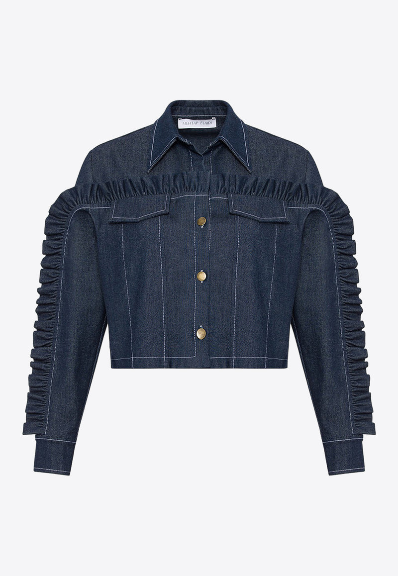 Mehtap Elaidi Ruffled Denim Jacket GRKW_RDJ_ELAIDI