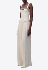 Simkhai Sanaz Wide-Leg Pants GRKW_WSPT_WHITE