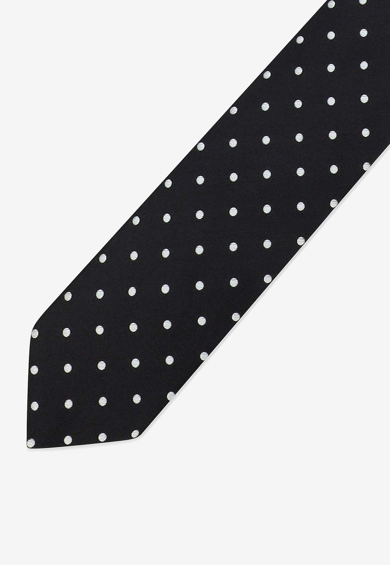 Dolce 
Gabbana Polka Dot Silk Tie Black GT149E G0JBQ N0000