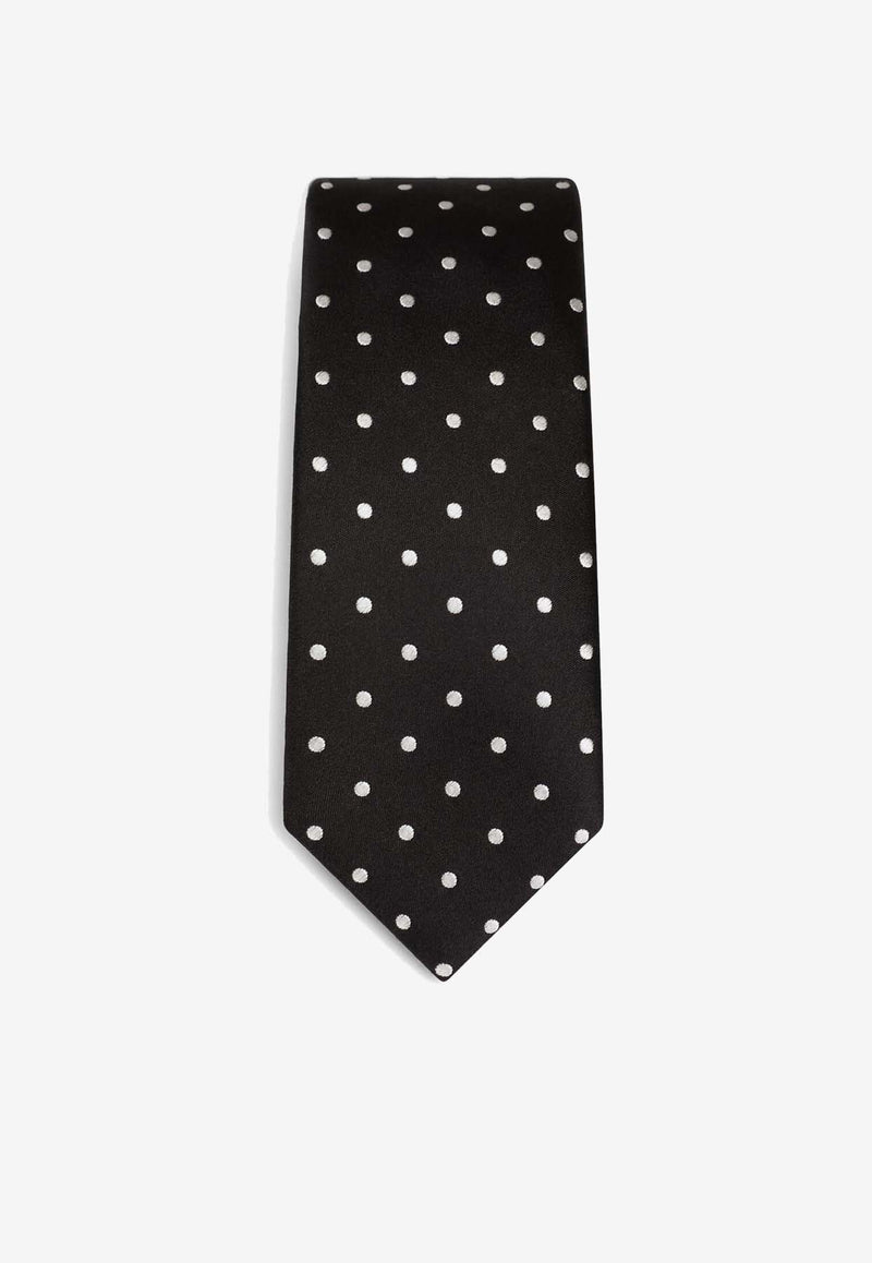 Dolce 
Gabbana Polka Dot Silk Tie Black GT149E G0JBQ N0000