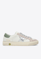 Golden Goose DB Kids Girls May Leather Low-Top Sneakers Pink GTF00496F006769/Q_GOLDE-12153