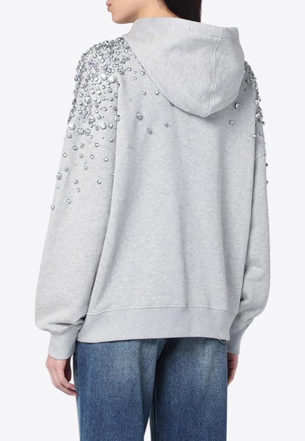 Golden Goose DB Embellished Hooded Sweatshirt Gray GUP01932P001916/Q_GOLDE-60513