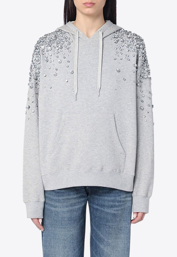 Golden Goose DB Embellished Hooded Sweatshirt Gray GUP01932P001916/Q_GOLDE-60513