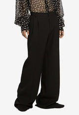 Dolce 
Gabbana Wide-Leg Tailored Wool Pants Black GV0DHT FU27J N0000