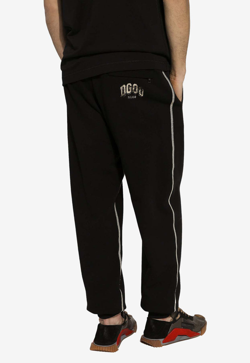 Dolce 
Gabbana DG Logo Print Track Pants GV3CXT G7NQD N0000 Black