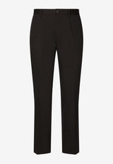 Dolce 
Gabbana Logo Plaque Tailored Pants Black GVB6ET FUFMJ N0000