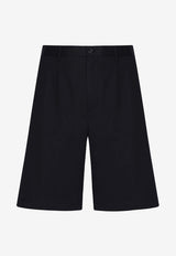 Dolce 
Gabbana Logo Plaque Chino Shorts Black GVC4HT FUFMJ N0000