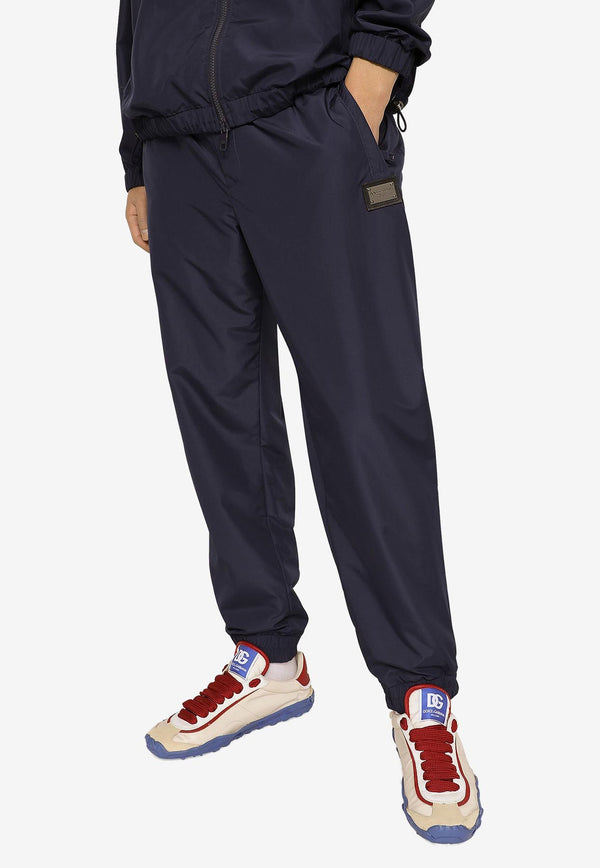 Dolce 
Gabbana Logo Track Pants in Tech Fabric GVS5AT FUSFW B6712 Blue