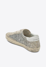 Golden Goose DB Super-Star Glittered Low-Top Sneakers Beige GWF00101F006758/Q_GOLDE-55636