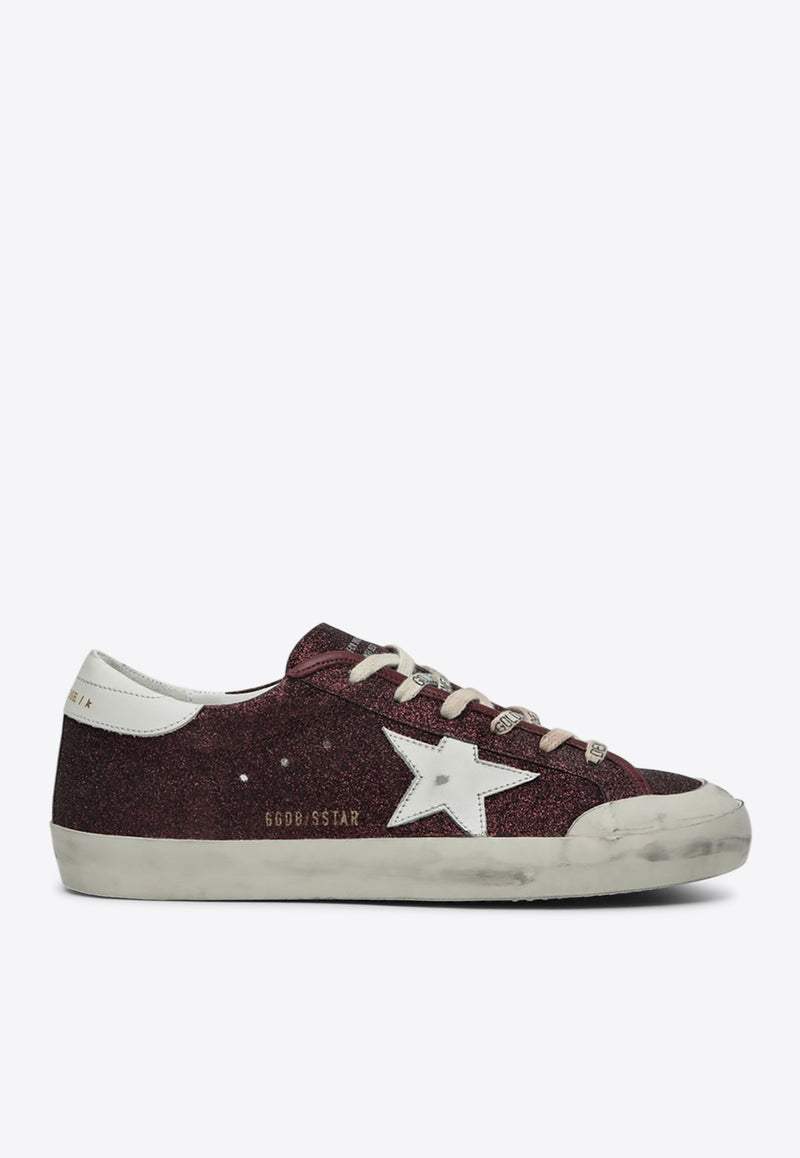 Golden Goose DB Super-Star Glittered Low-Top Sneakers Bordeaux GWF00107F006880/Q_GOLDE-82469