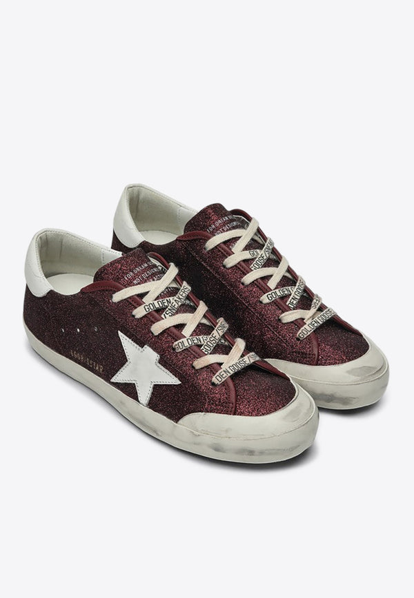 Golden Goose DB Super-Star Glittered Low-Top Sneakers Bordeaux GWF00107F006880/Q_GOLDE-82469